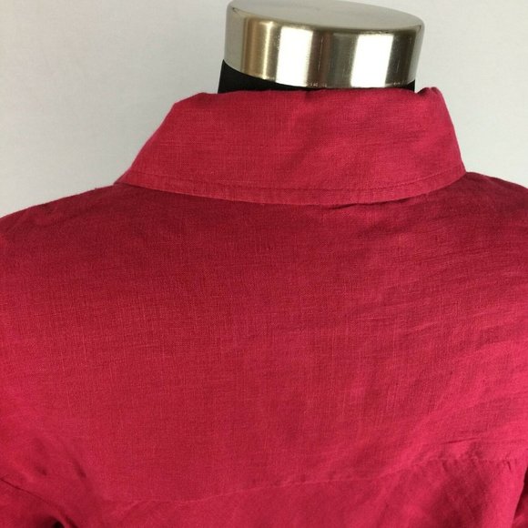 Flax S Linen Collared Button Down Long Sleeve - Picture 7 of 12